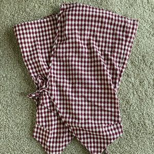 Red gingham romper